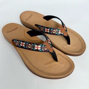NWOT Pendleton National Park Carico Lake Leather Flip Flops Size 7